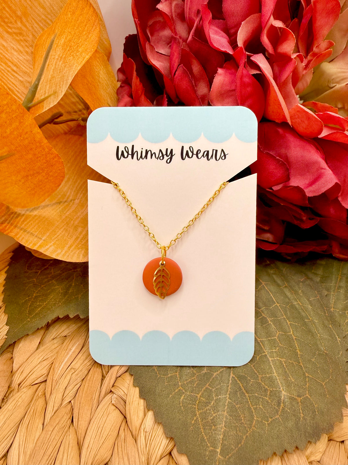 Terracotta Leaf Necklace