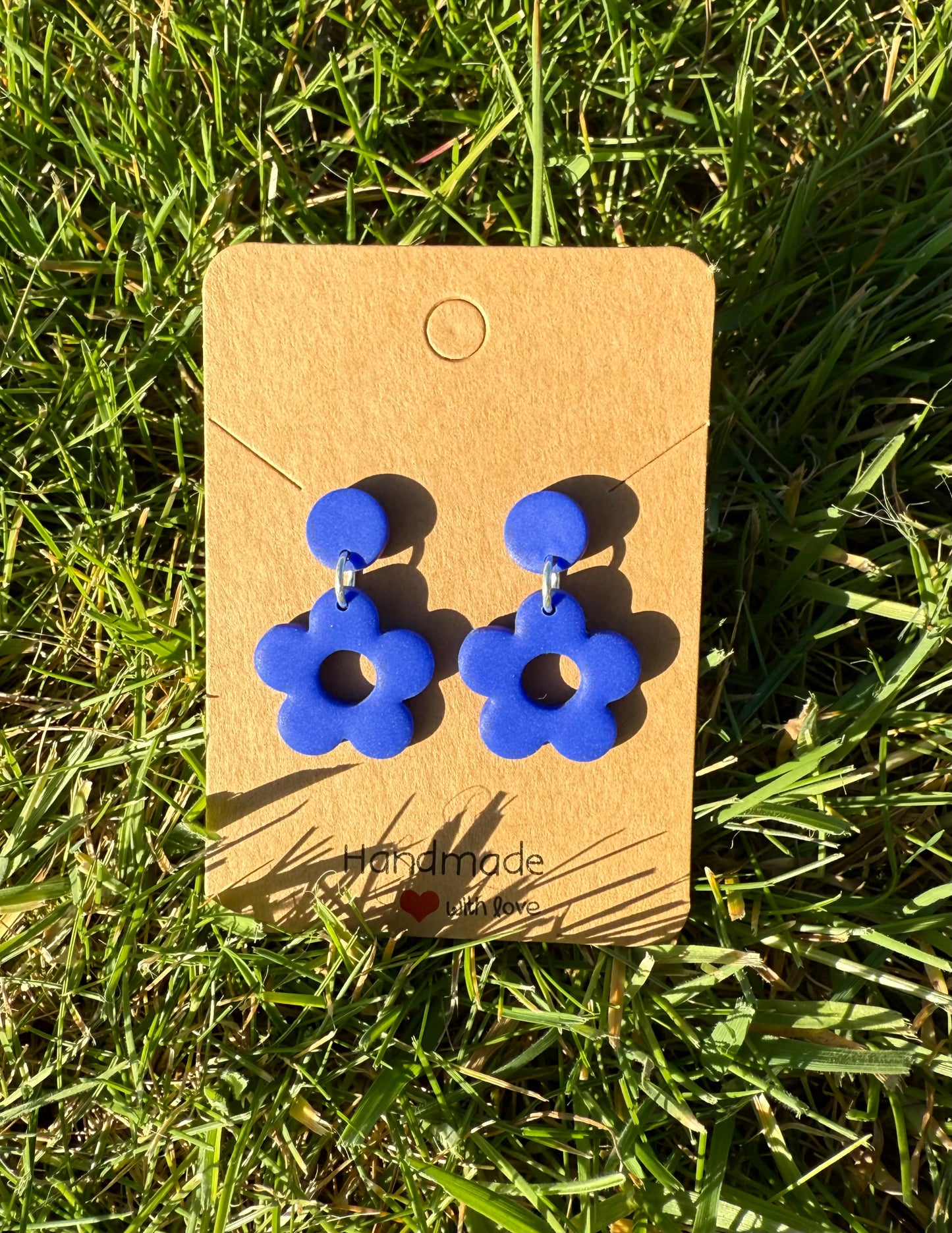 Flower with Button Studs - multiple colours available