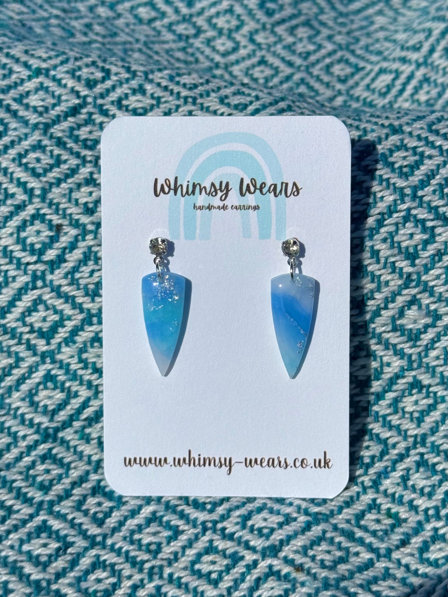 Blue & Silver Marble Small Drops