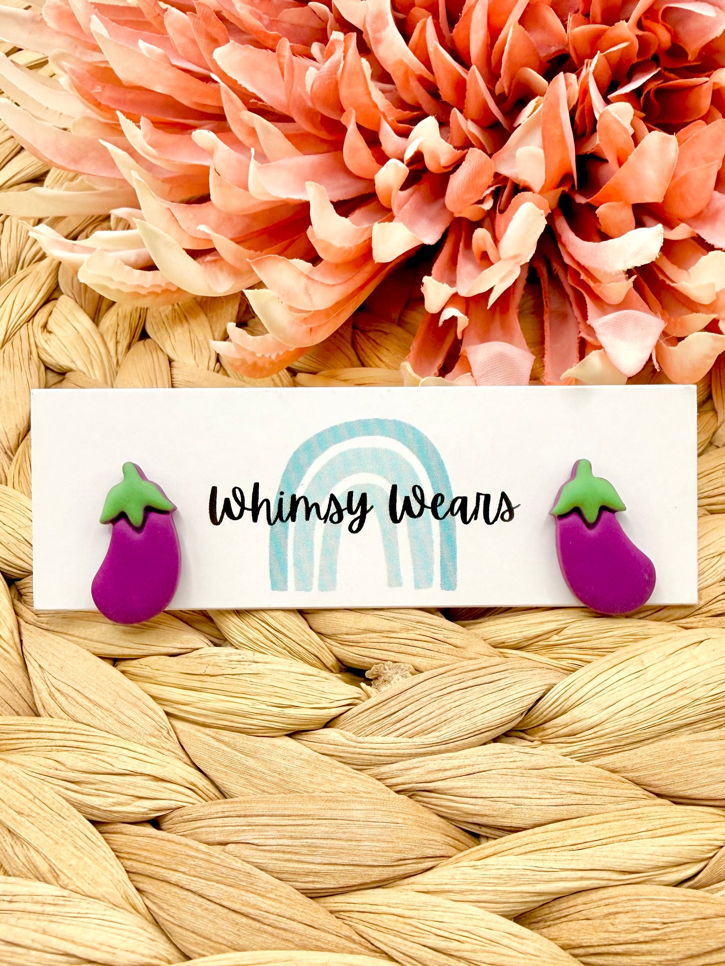 Aubergine Studs