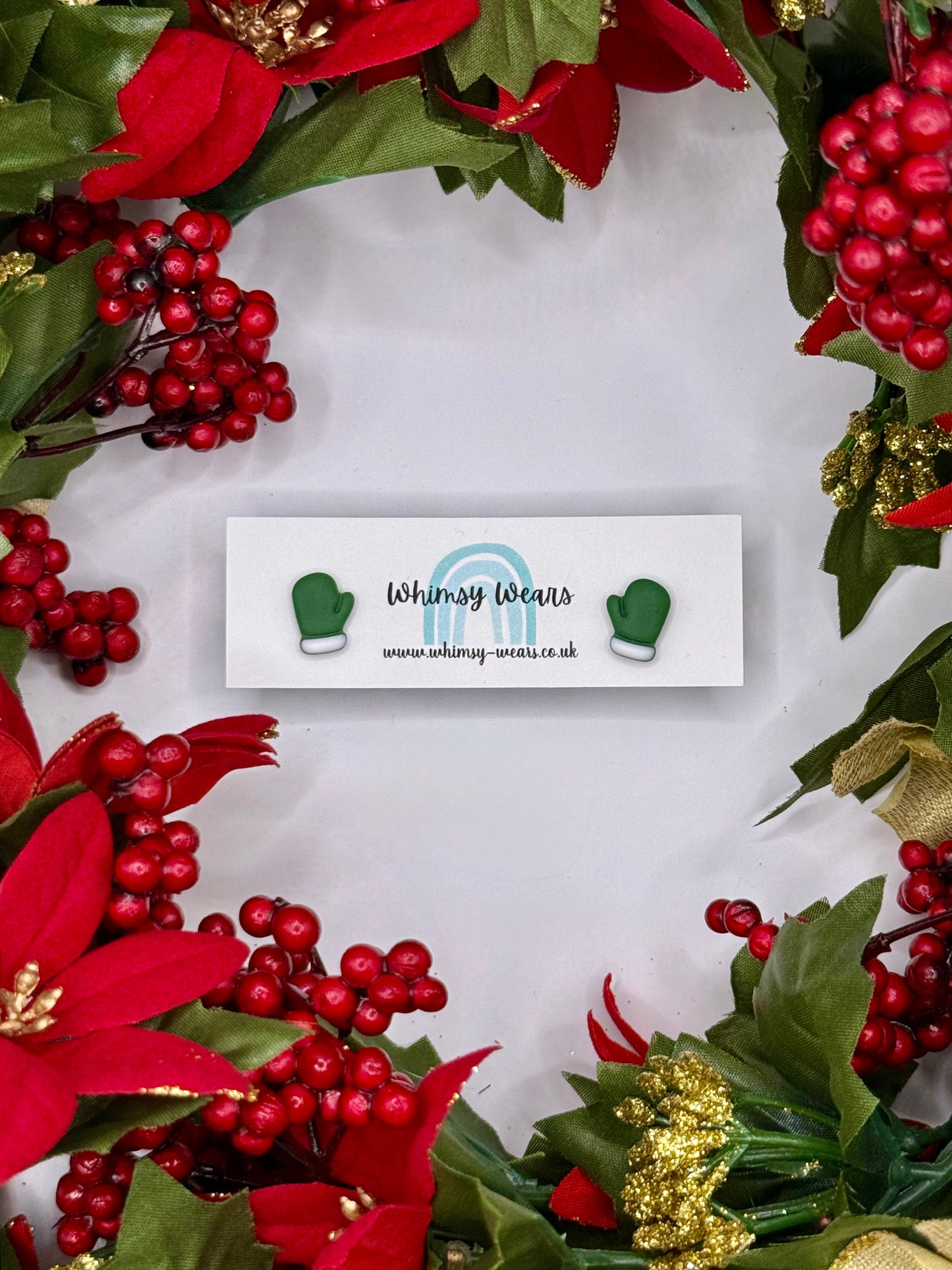 Mitten Studs - Green