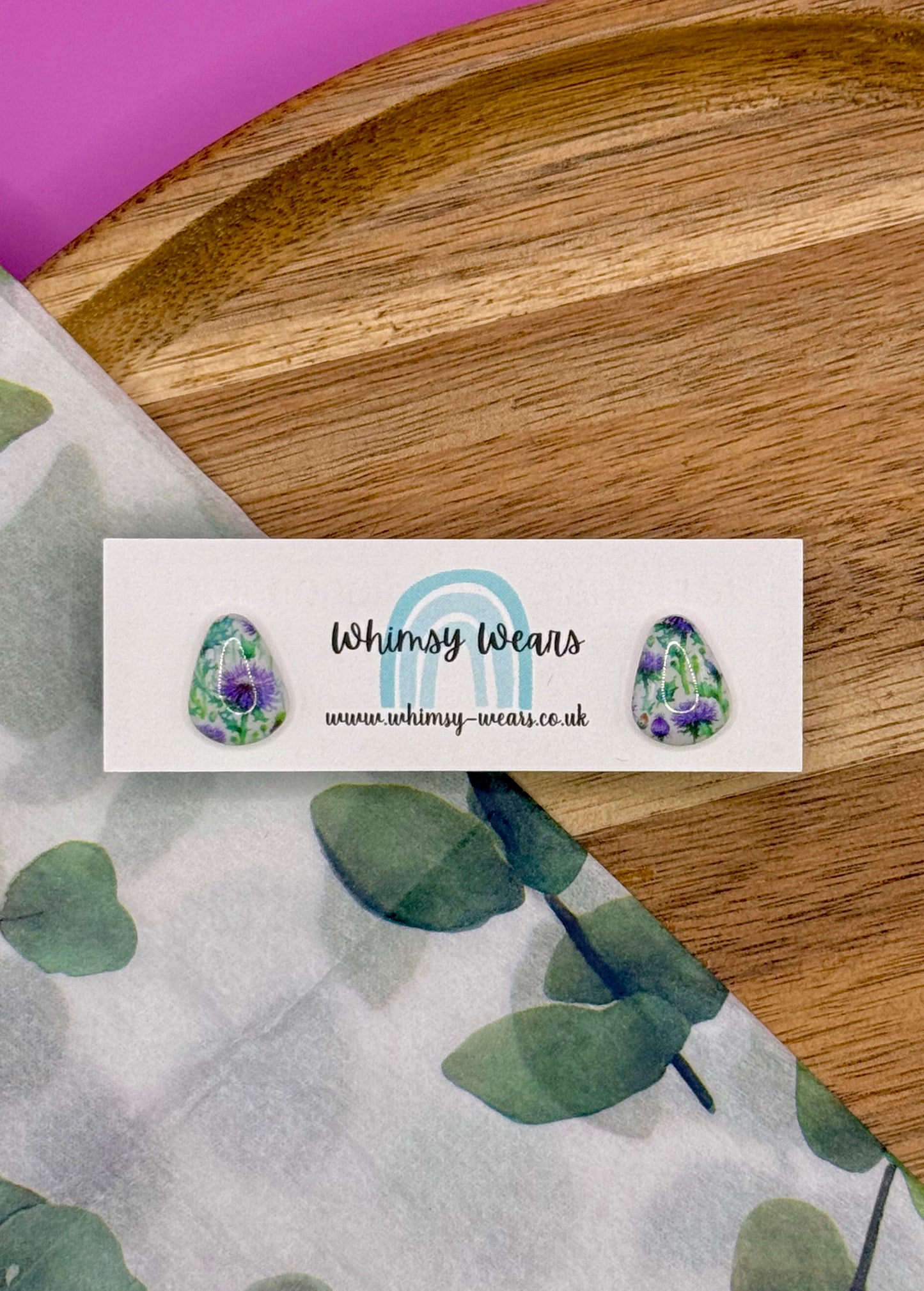 Thistles - Oval Studs