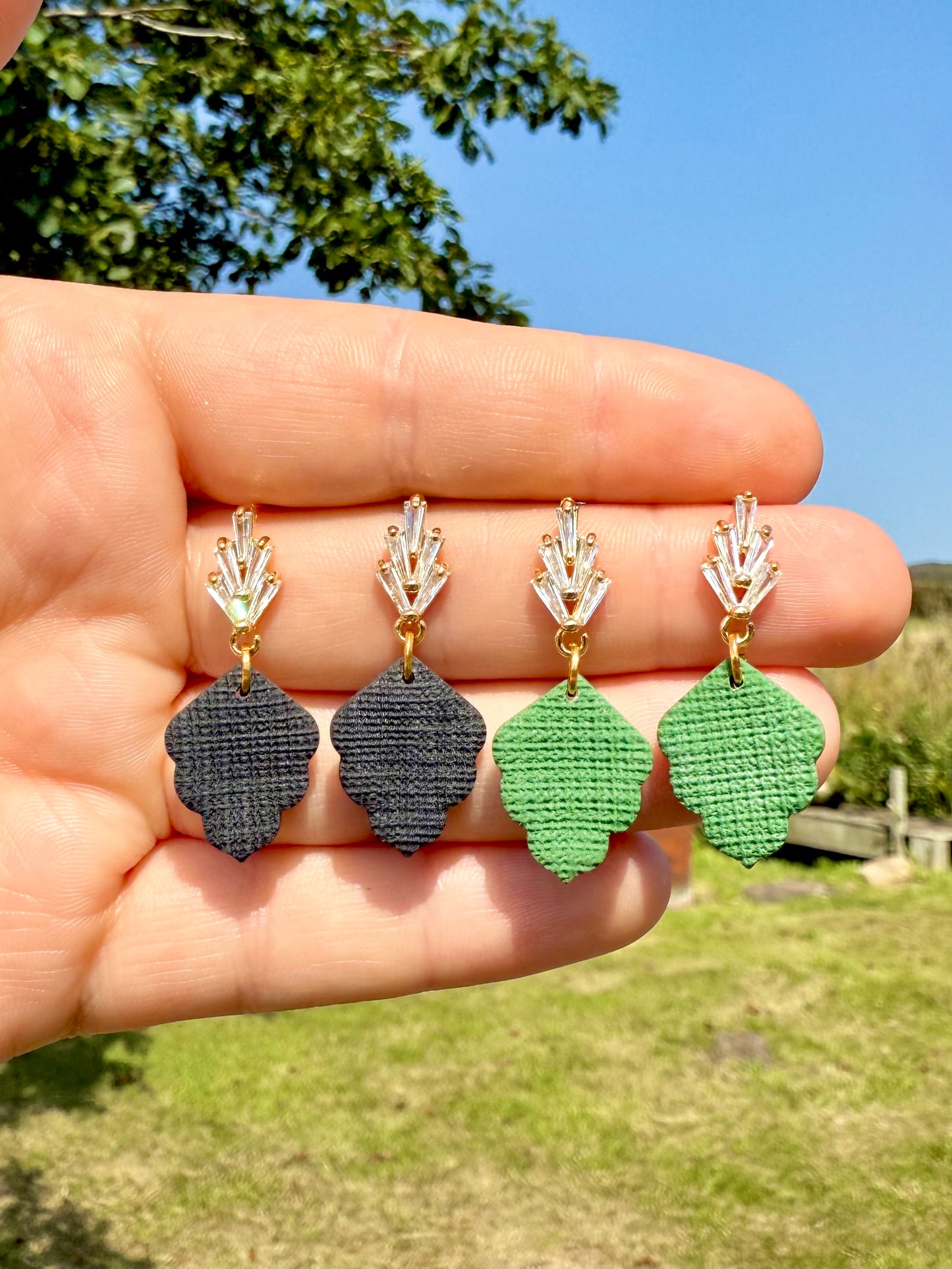 Textured Drop Earrings