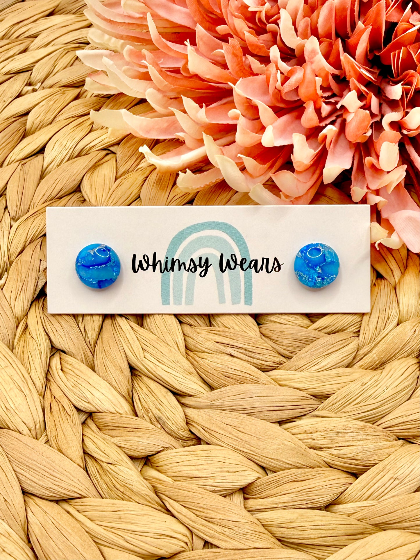 Blue Marbled Studs
