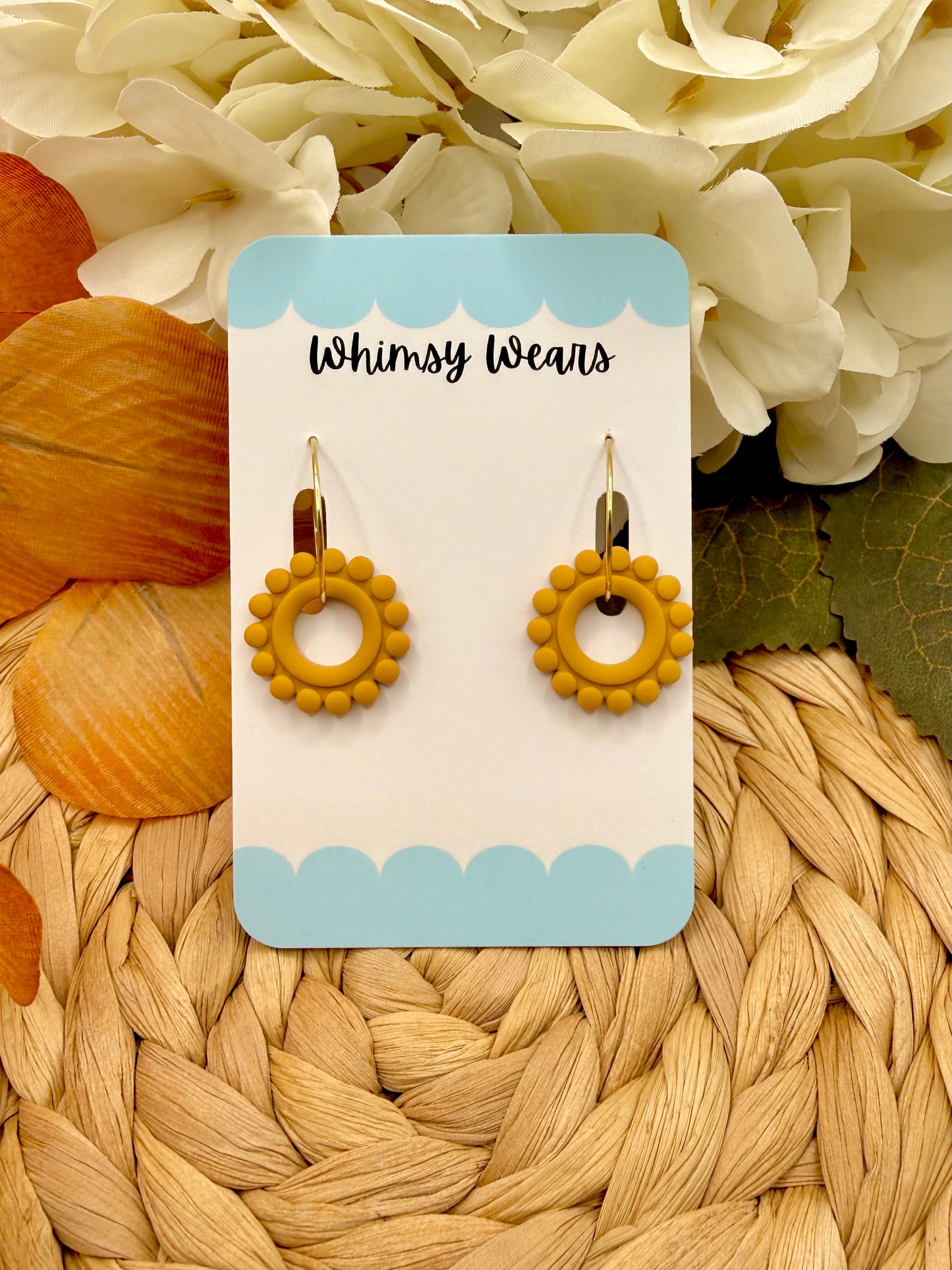Neutral Circle Hoops - colour varies