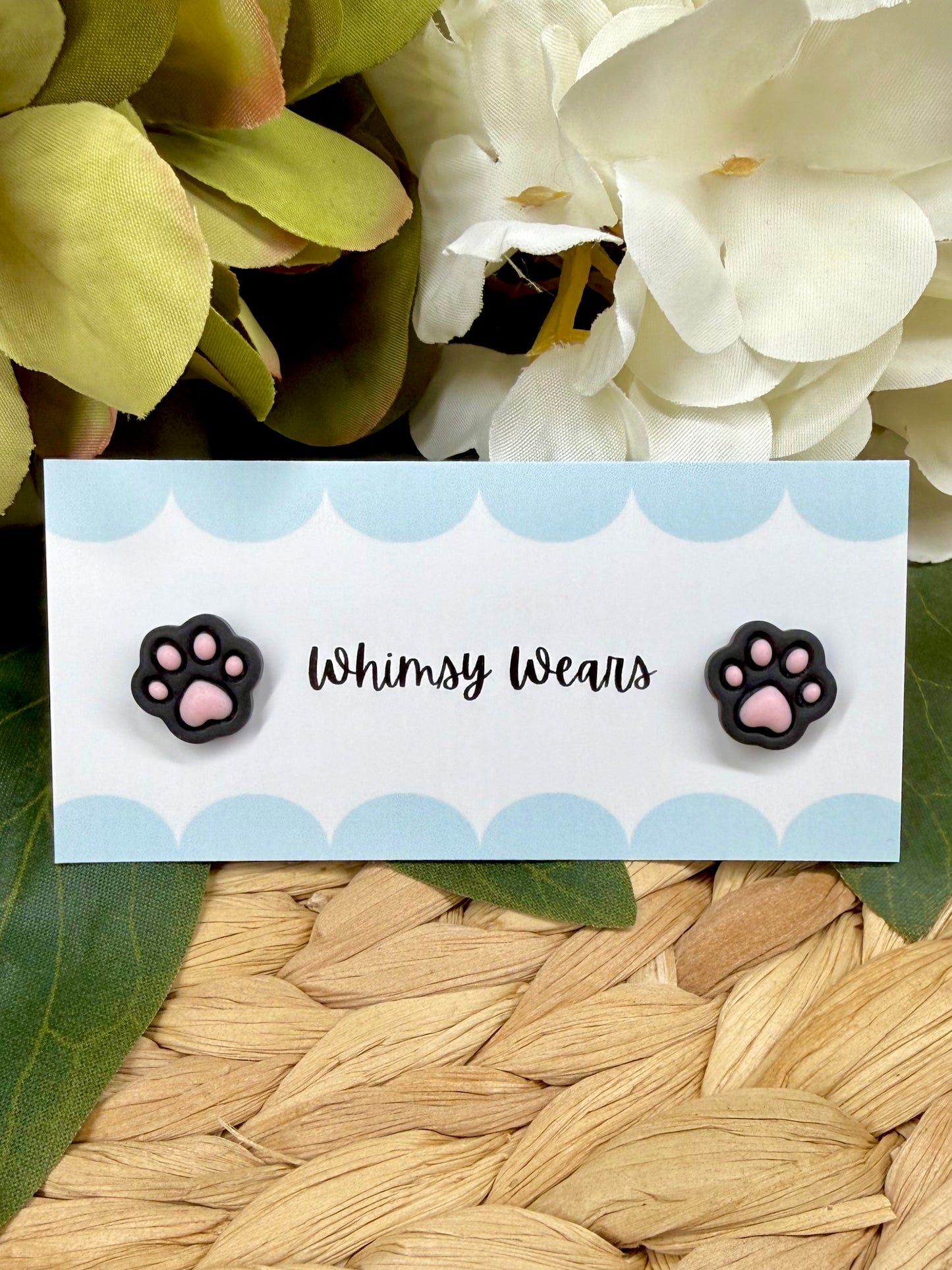 Paw Print Studs