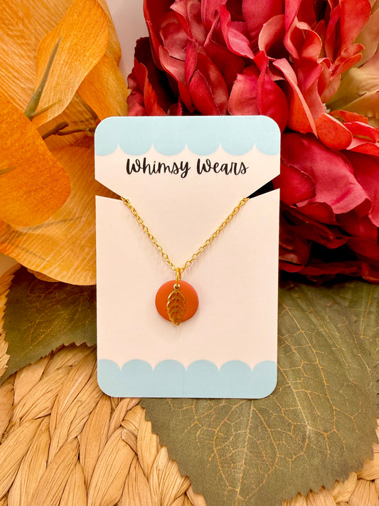 Terracotta Leaf Necklace