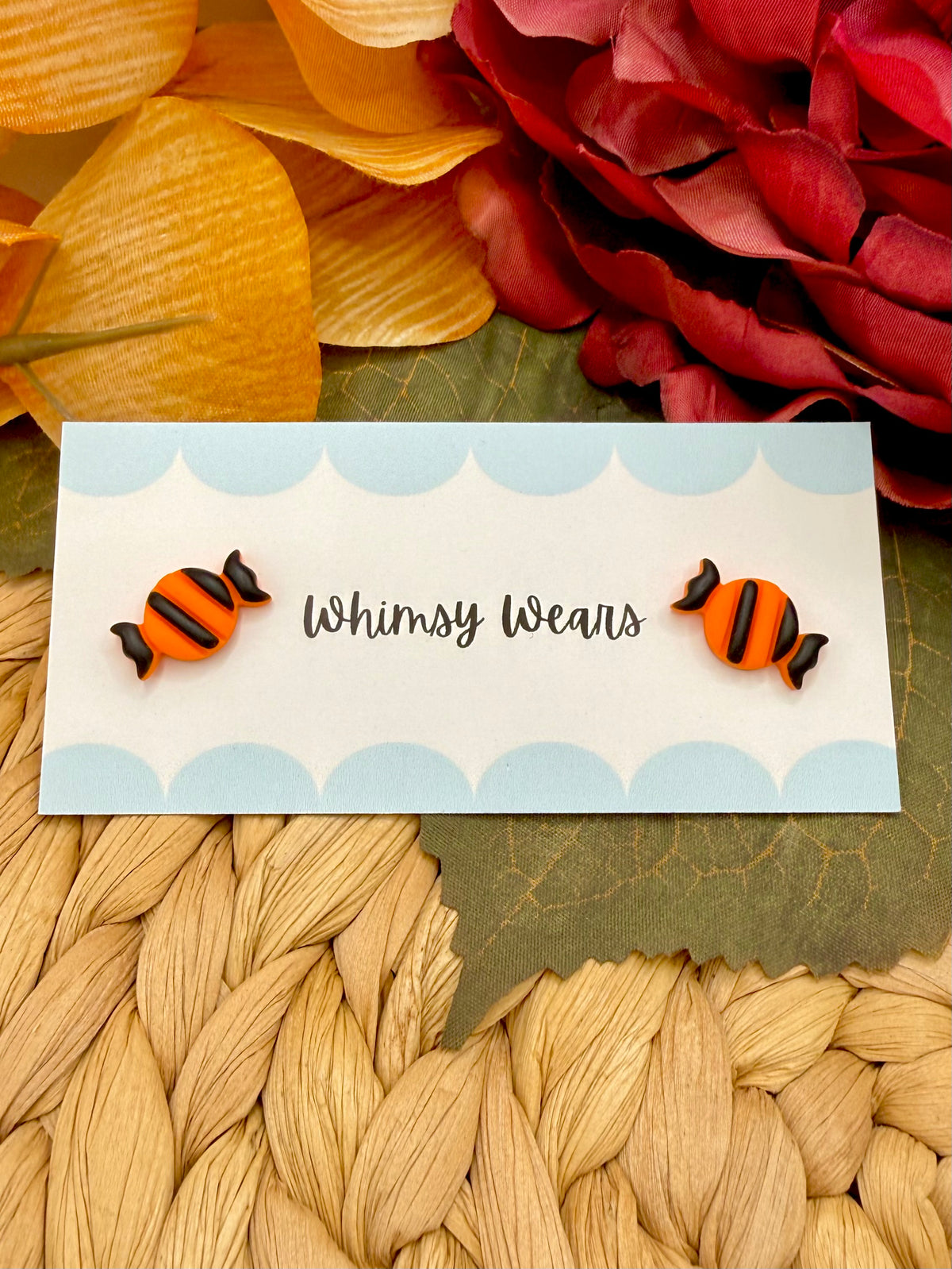 Spooky Sweet Studs - Orange
