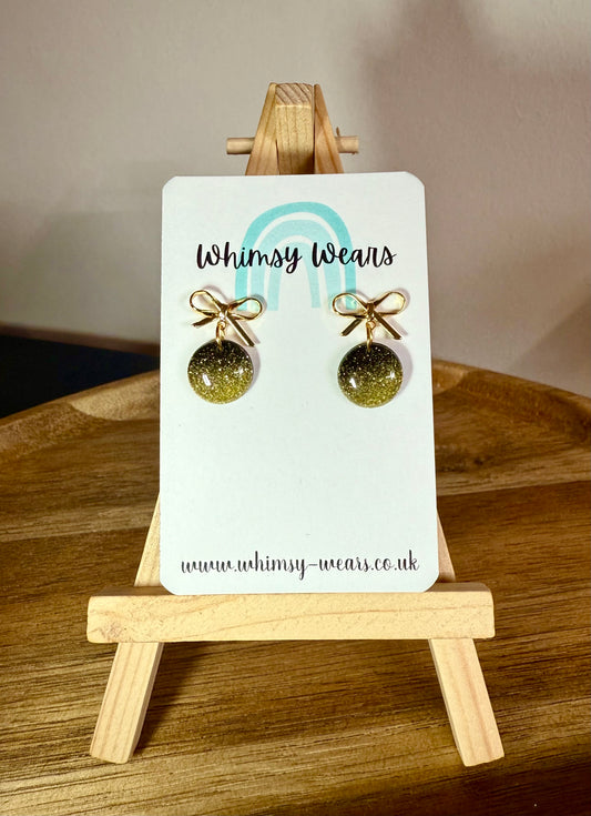 Black & Gold Bow Circles