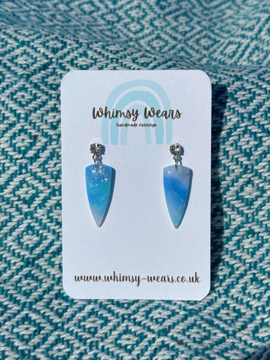 Blue & Silver Marble Small Drops