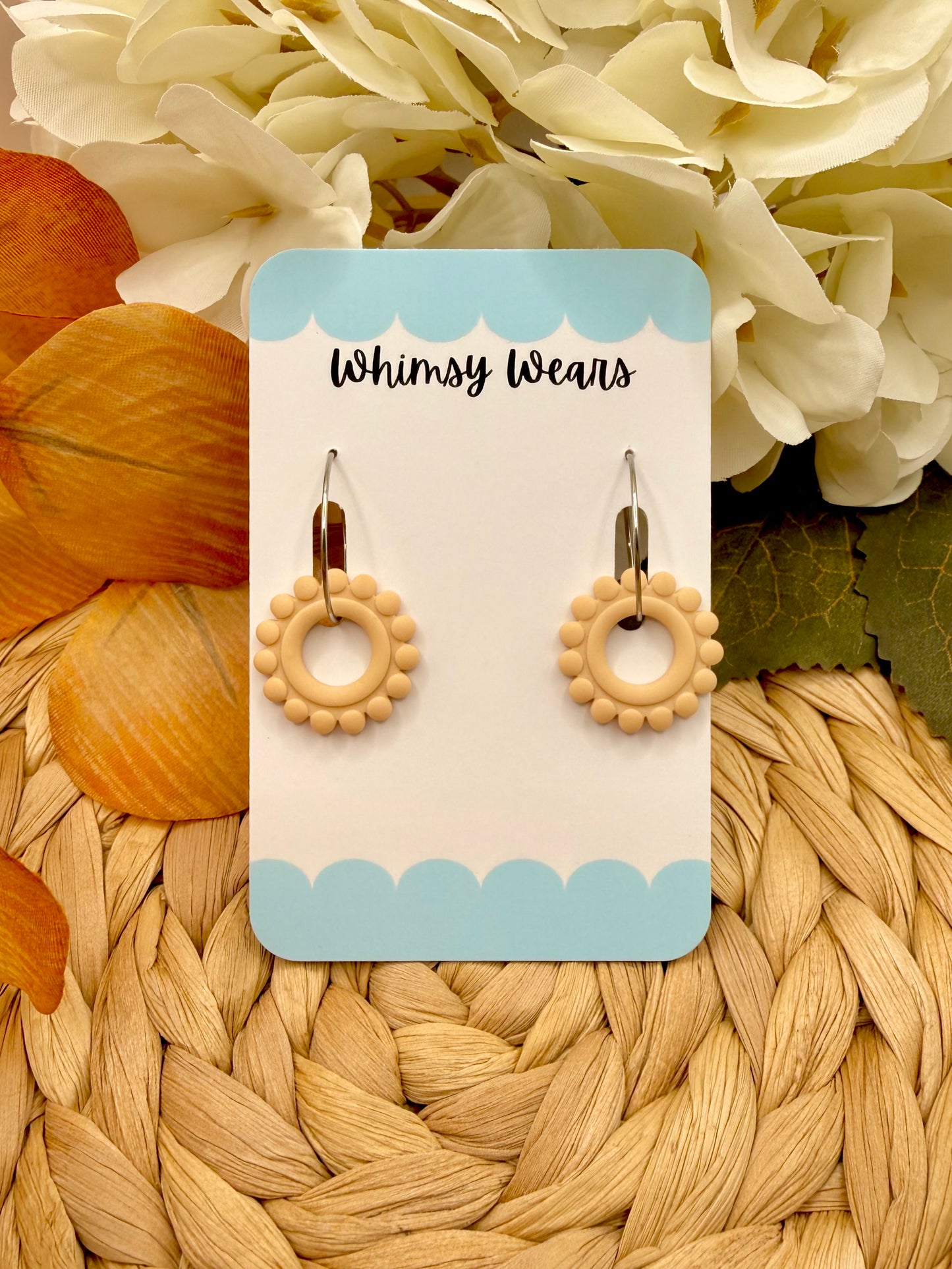 Neutral Circle Hoops - colour varies