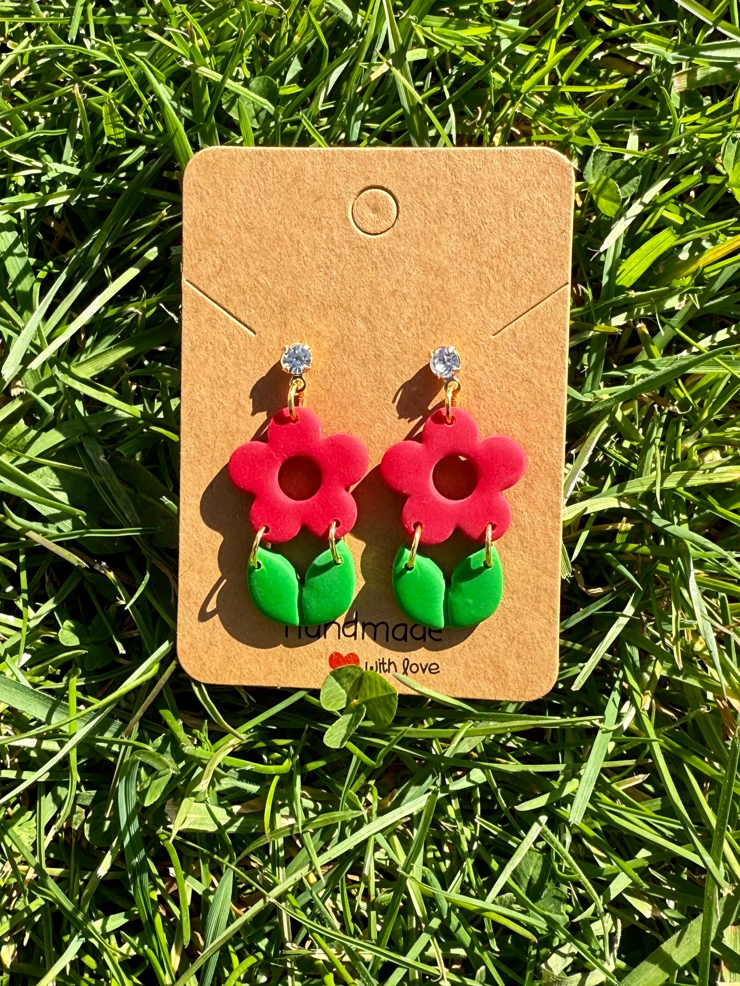 Flower with Leaves - multiple colours available