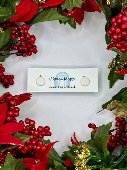 Bauble Studs - White