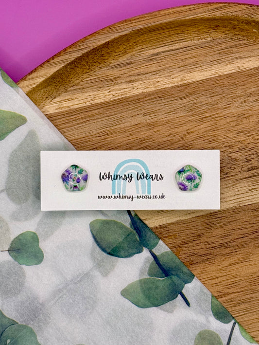 Thistles - Hexagon Studs