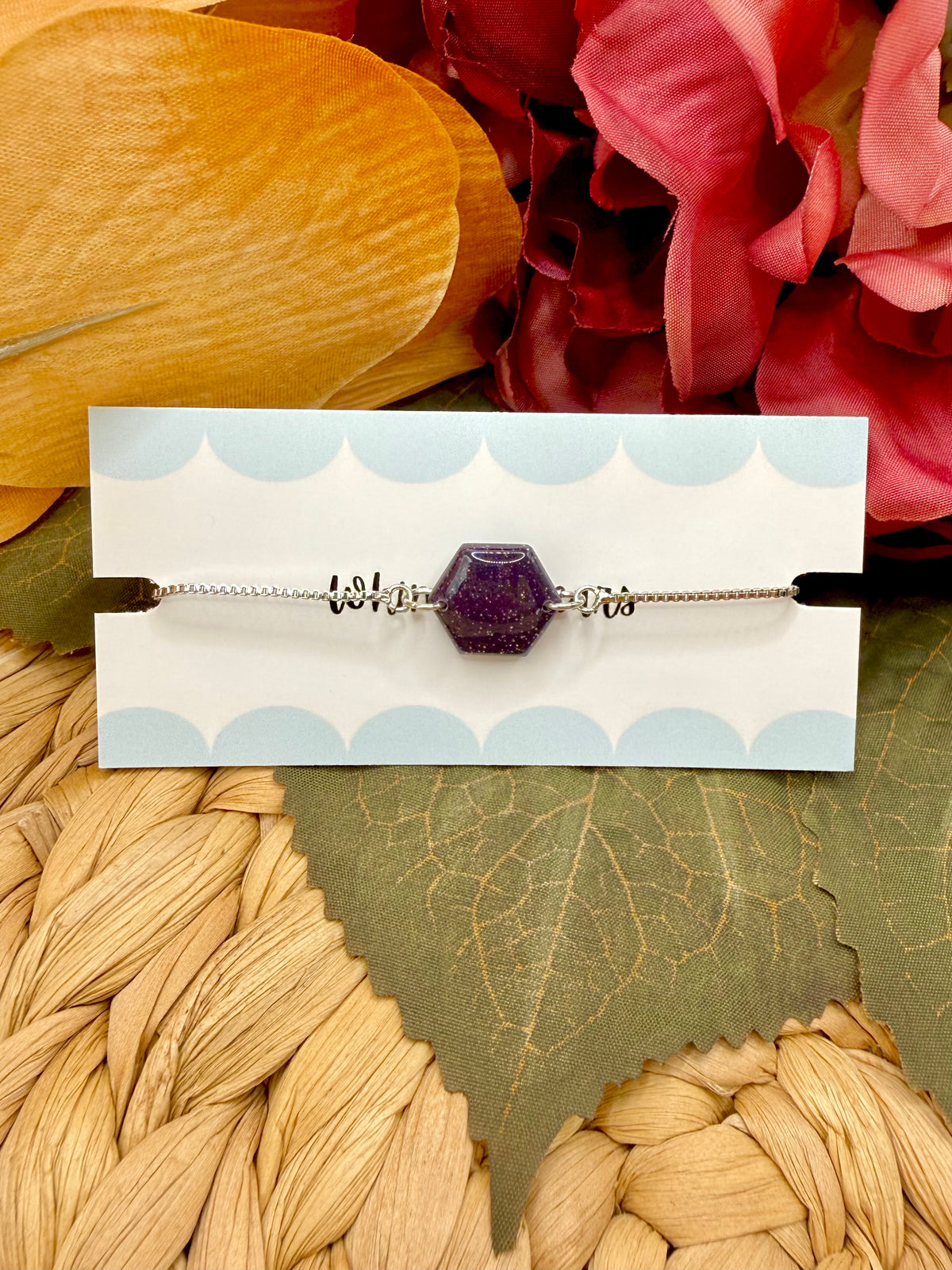 Purple Glitter Bracelet