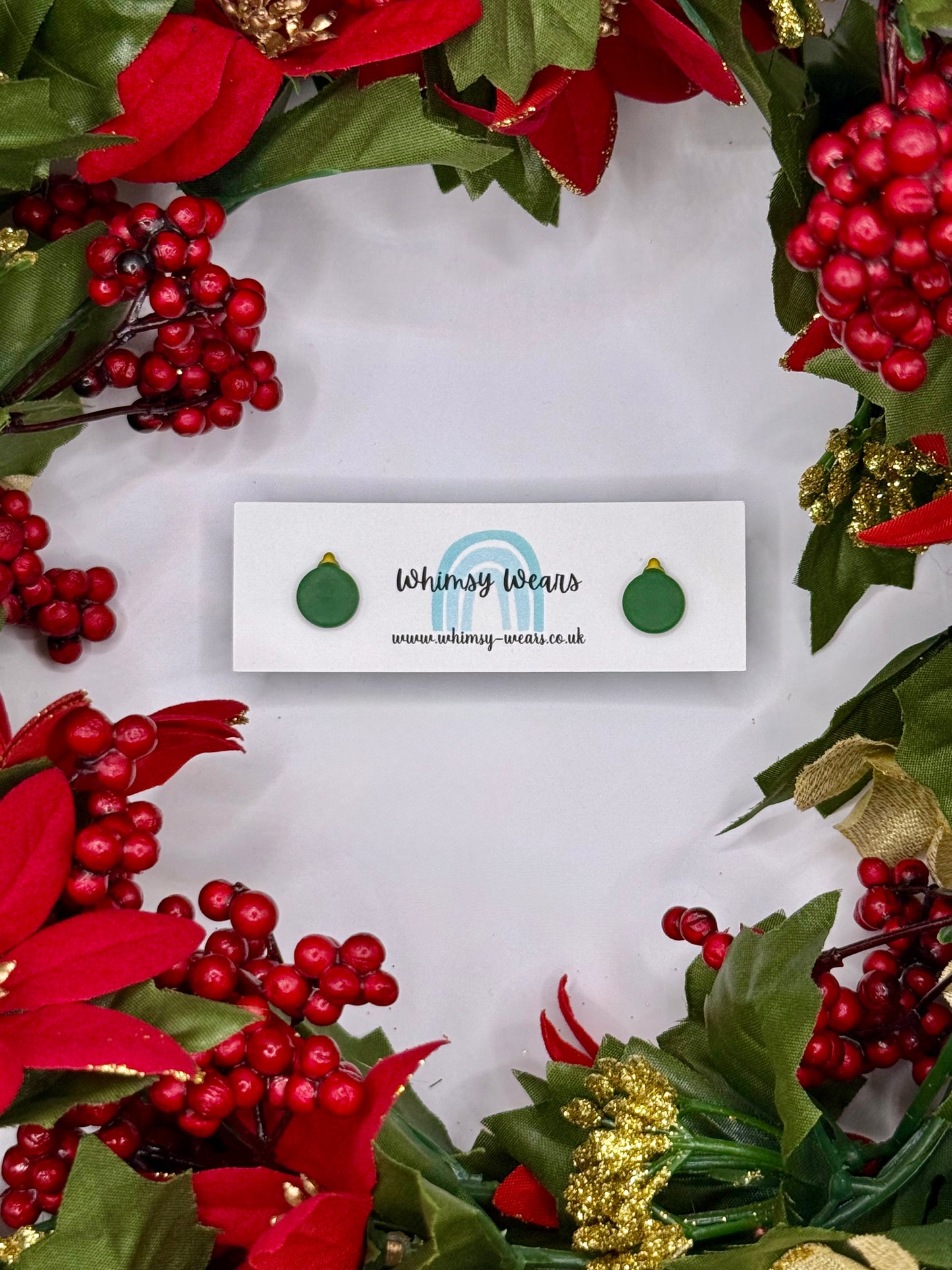 Bauble Studs - Green