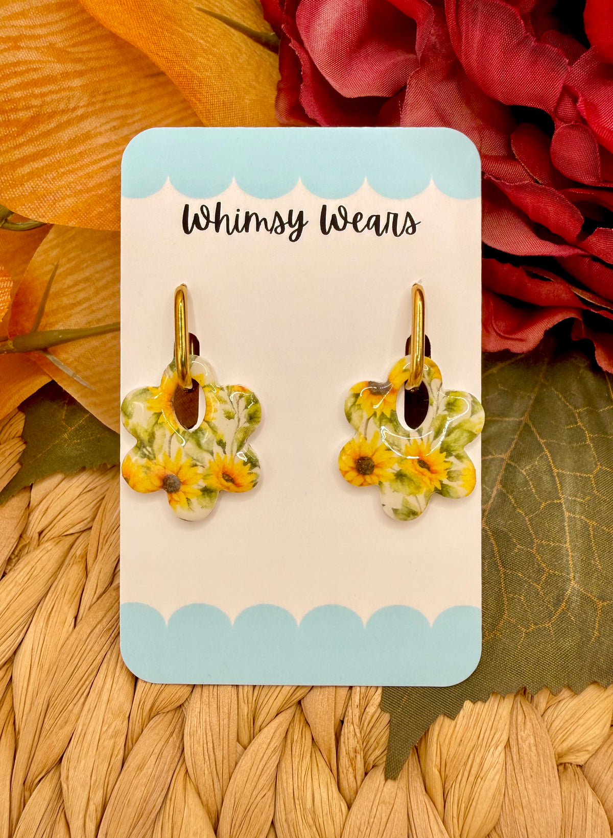 Sunflower Floral Hoops