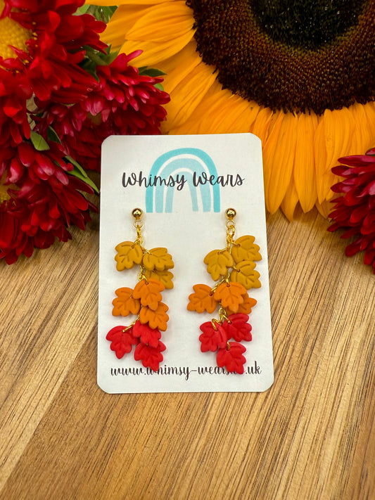 Autumn Leaf Cluster Earrings
