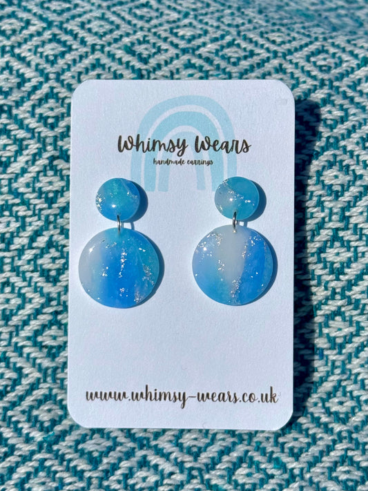 Blue & Silver Marble Circles