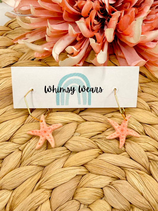Starfish Hooped Dangles