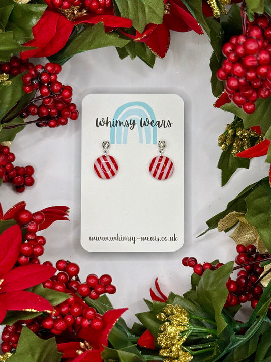 Candy Cane Stripe Circles