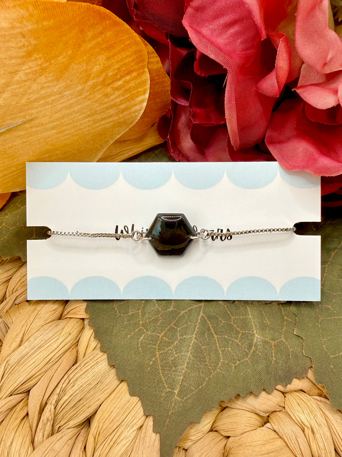 Black Hexagon Bracelet