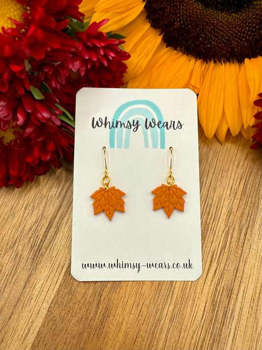 Burnt Orange Maple Leaf