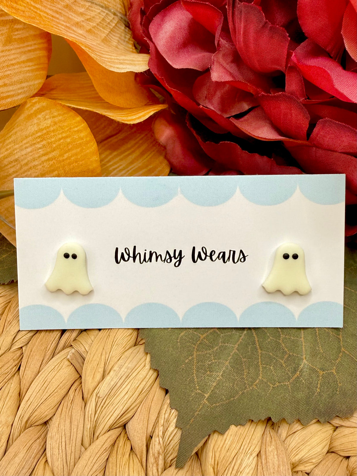 Ghost Studs - Glow in the dark