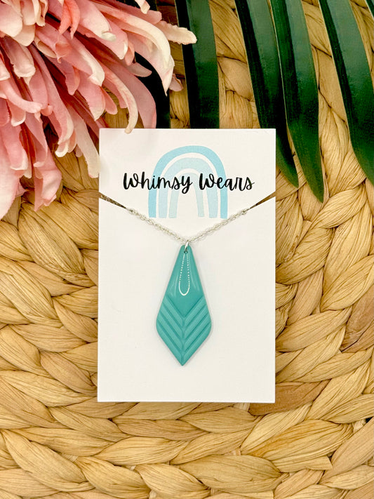 Blue Diamond Drop Necklace