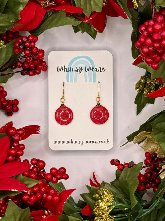 Red Glittery Baubles