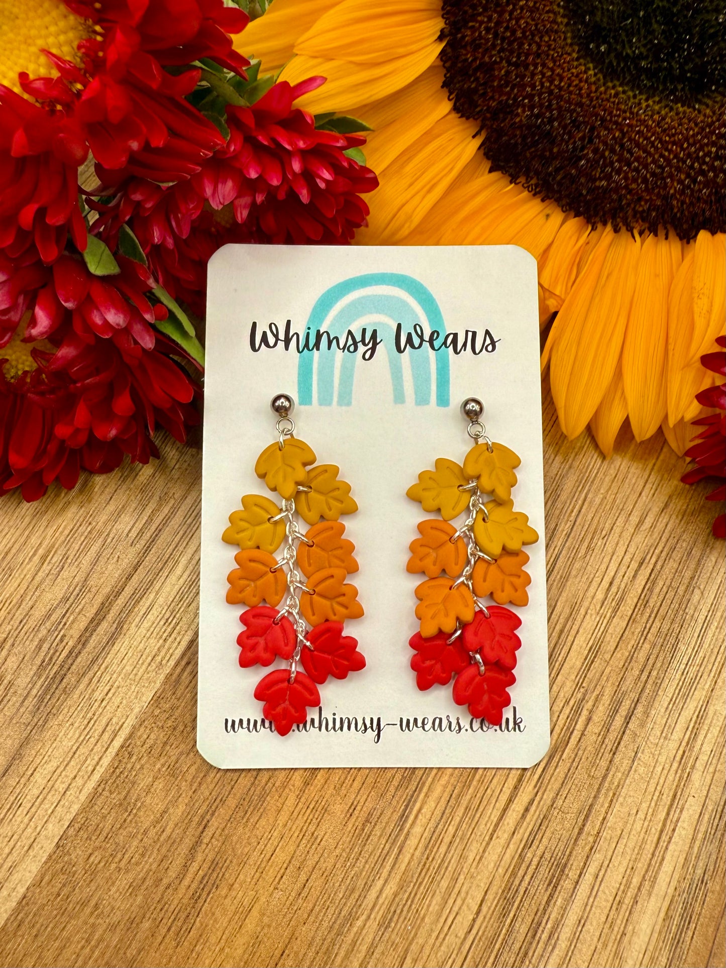 Autumn Leaf Cluster Earrings