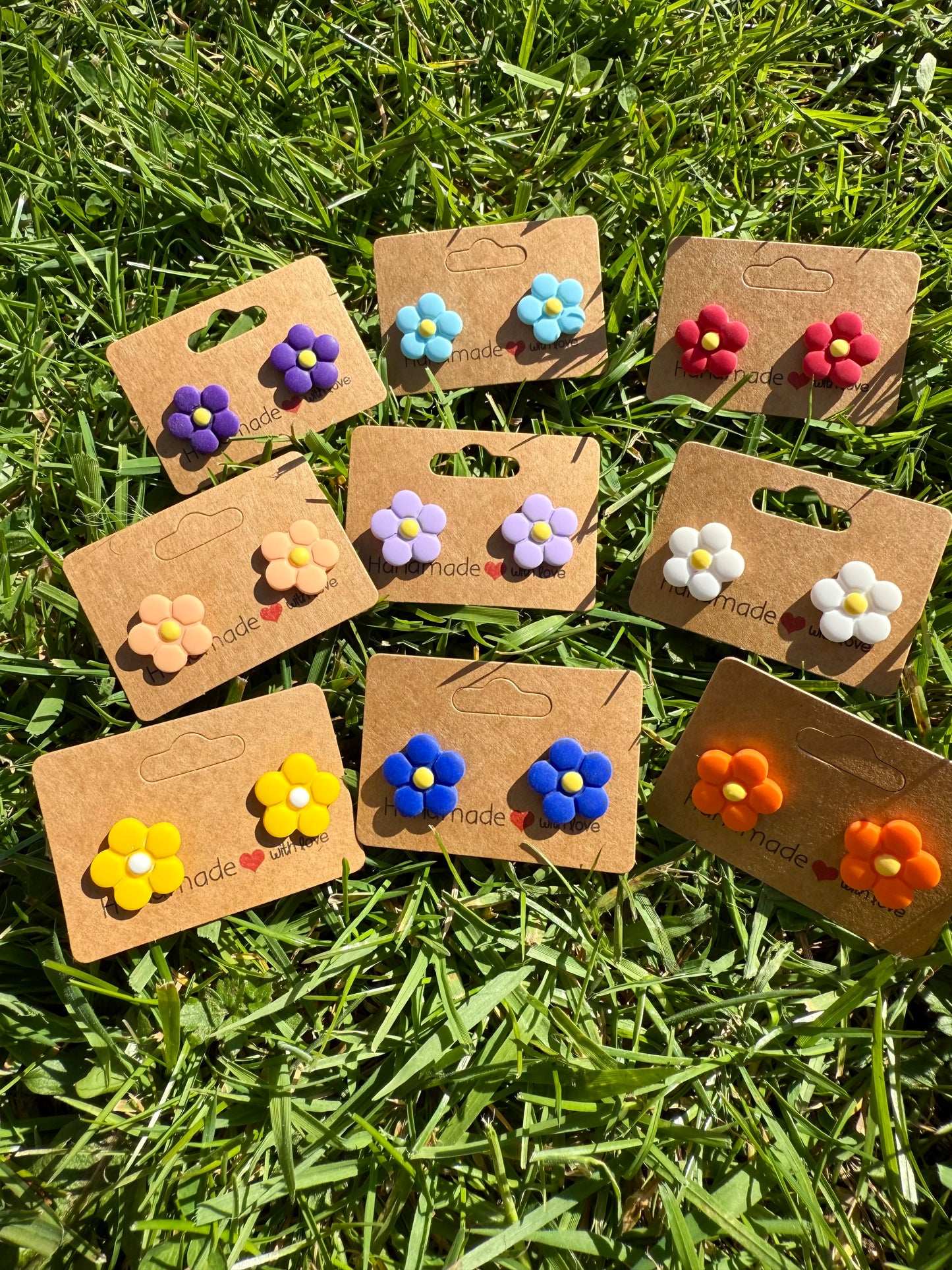 Flower Studs - multiple colours available