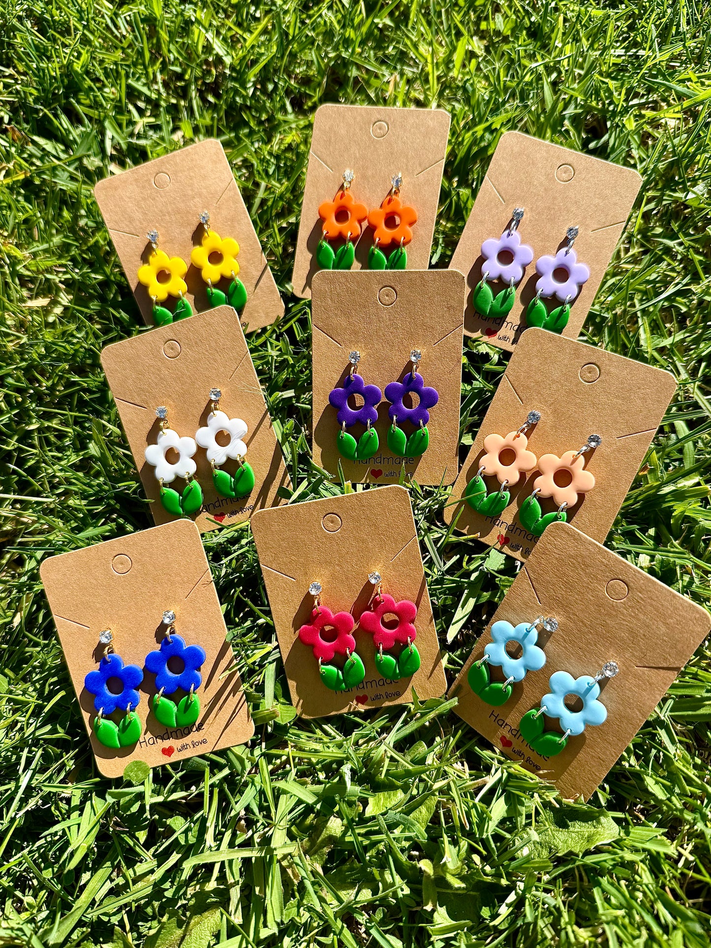 Flower with Leaves - multiple colours available