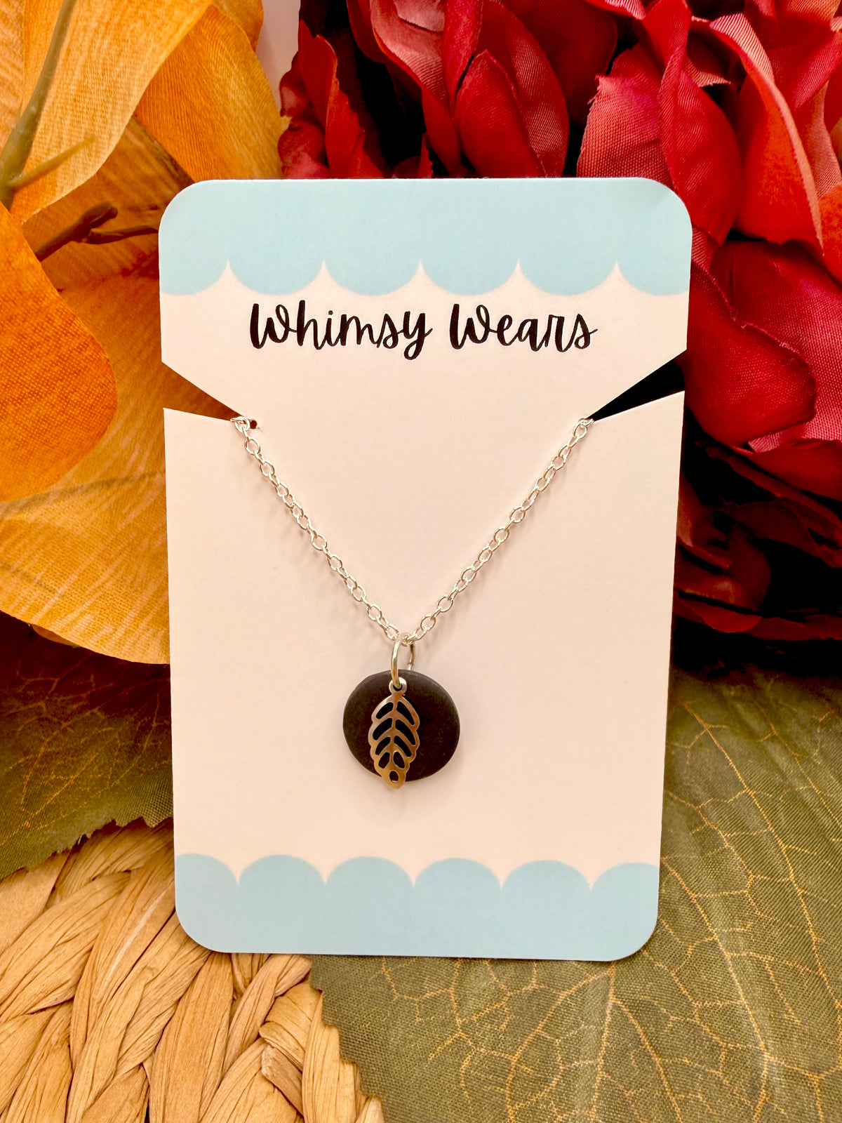 Black Leaf Necklace