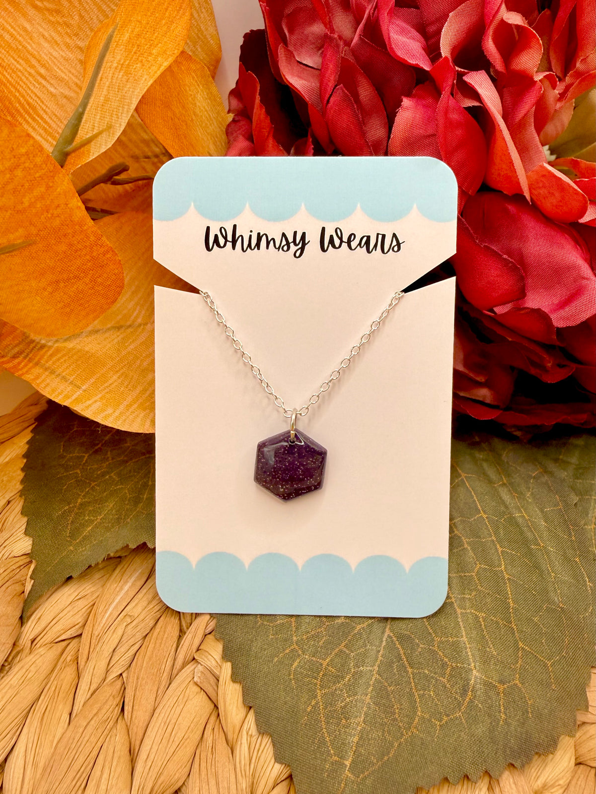 Purple Glitter Necklace