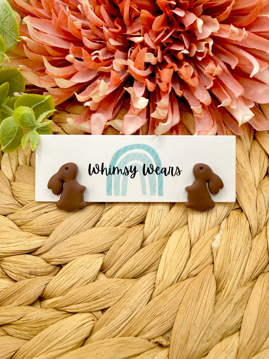 Chocolate Bunny Studs