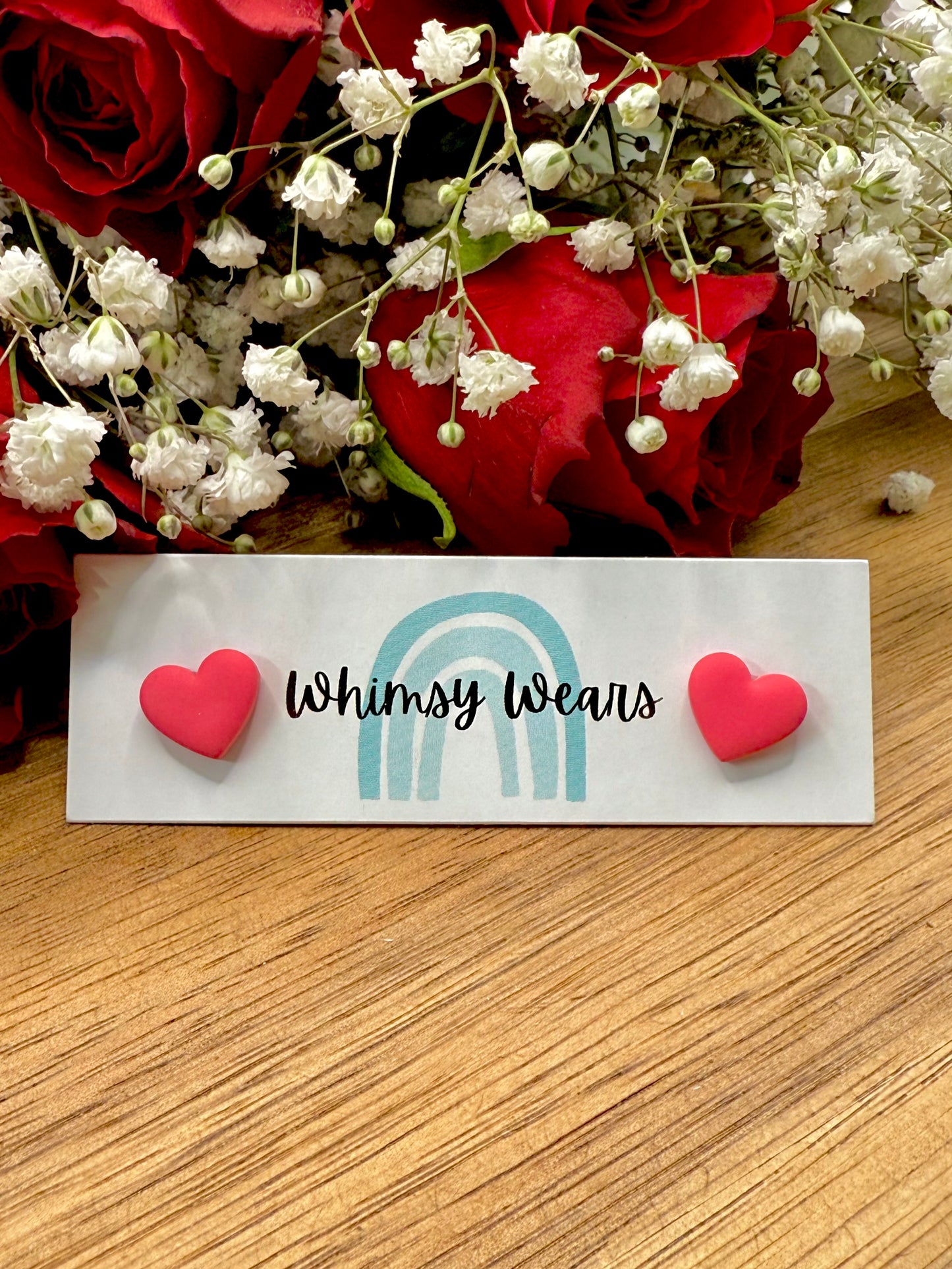 Valentines Heart Studs