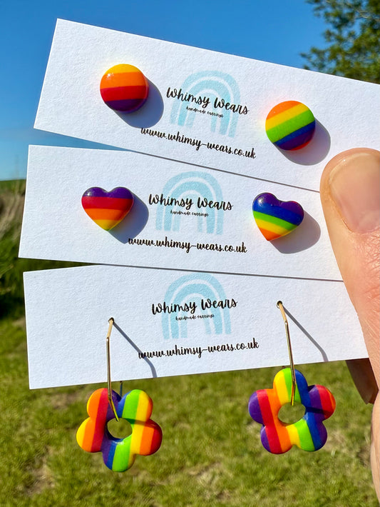 Rainbow Stud and Hoop Set