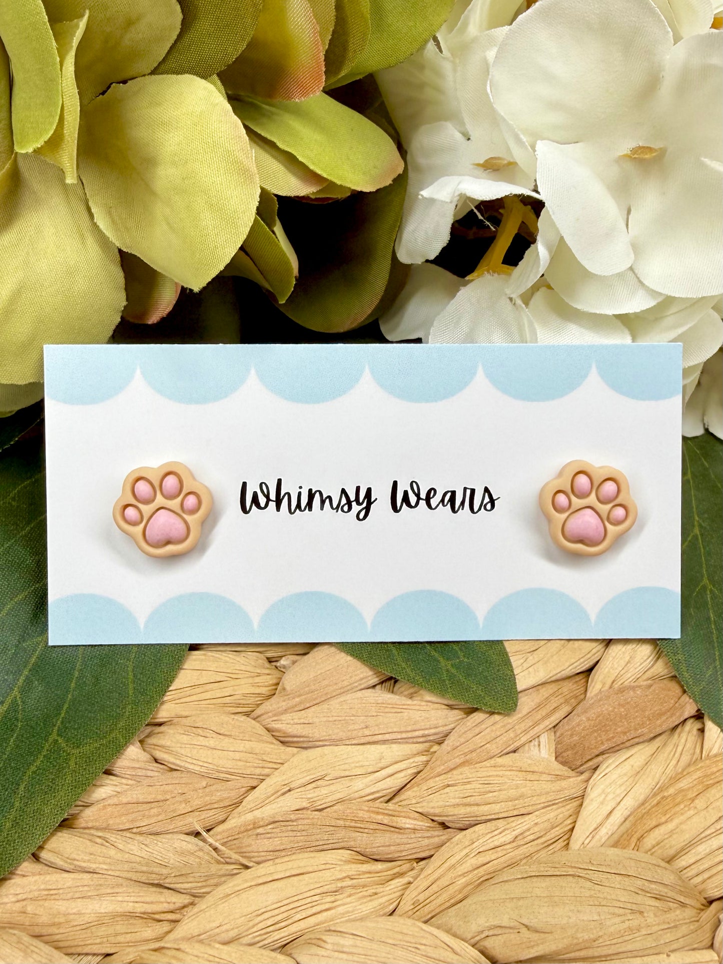 Paw Print Studs