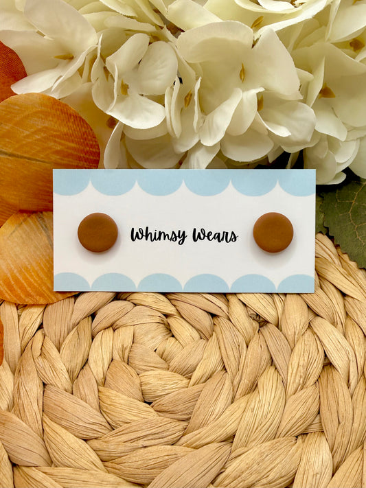Neutral Circle Studs - colour varies