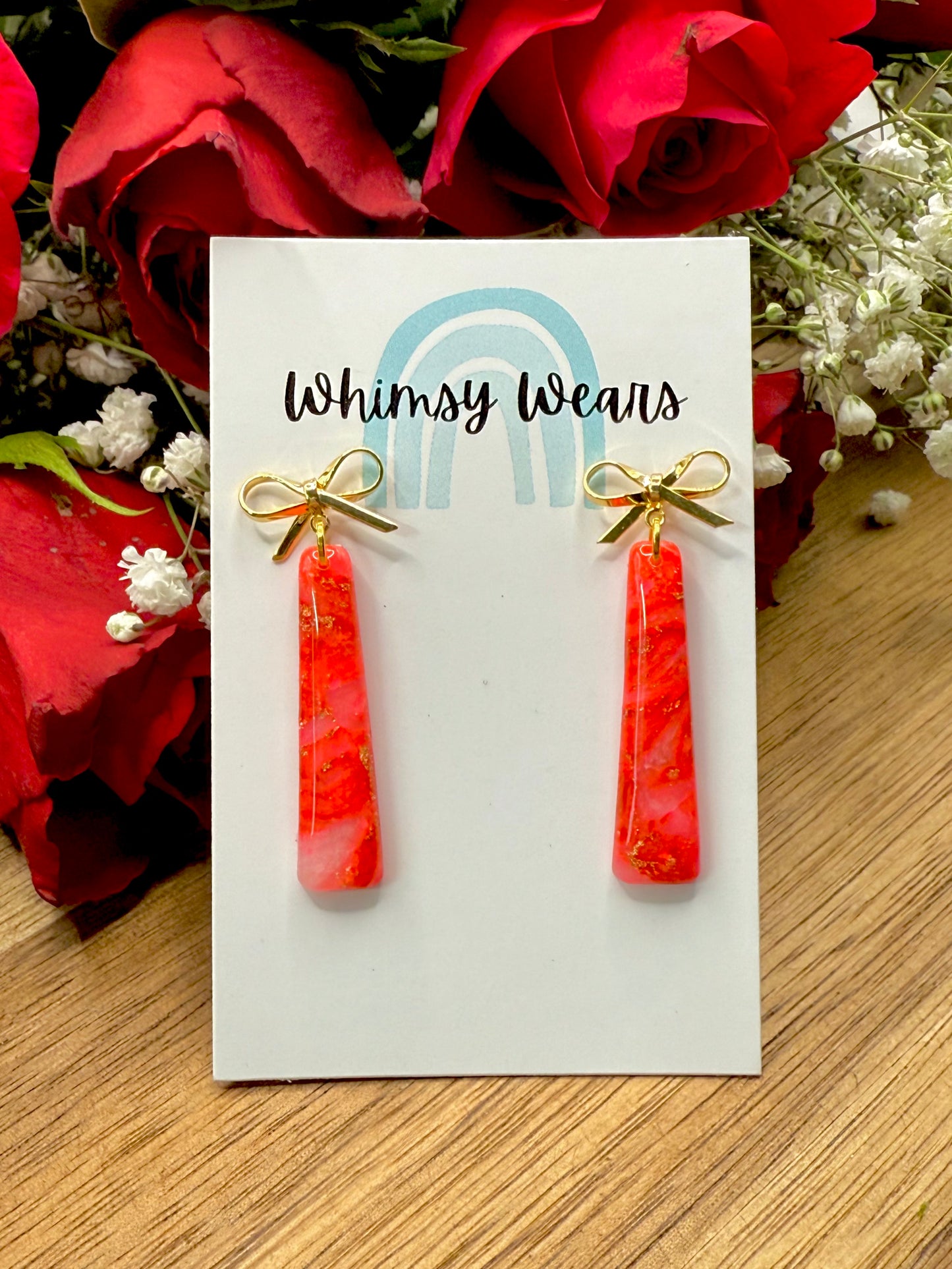 Valentines Marbled Long Drops