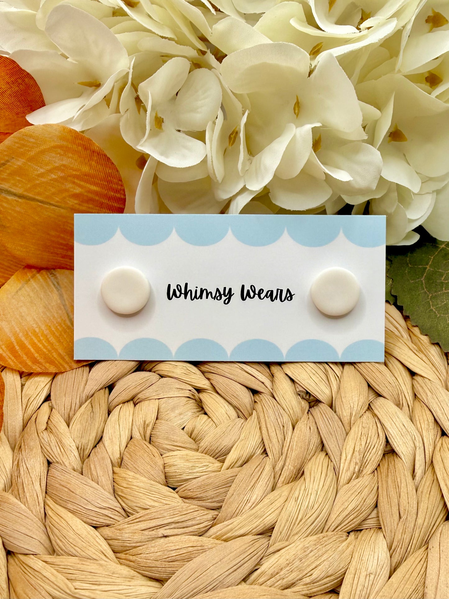 Neutral Circle Studs - colour varies