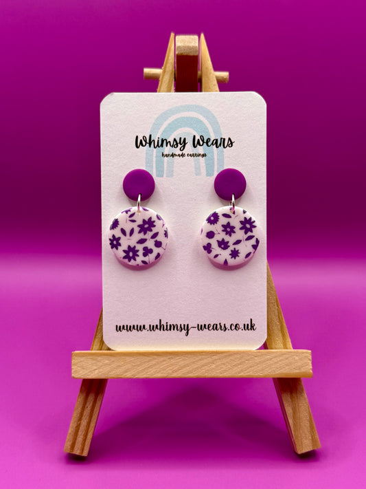 Purple Floral Circles