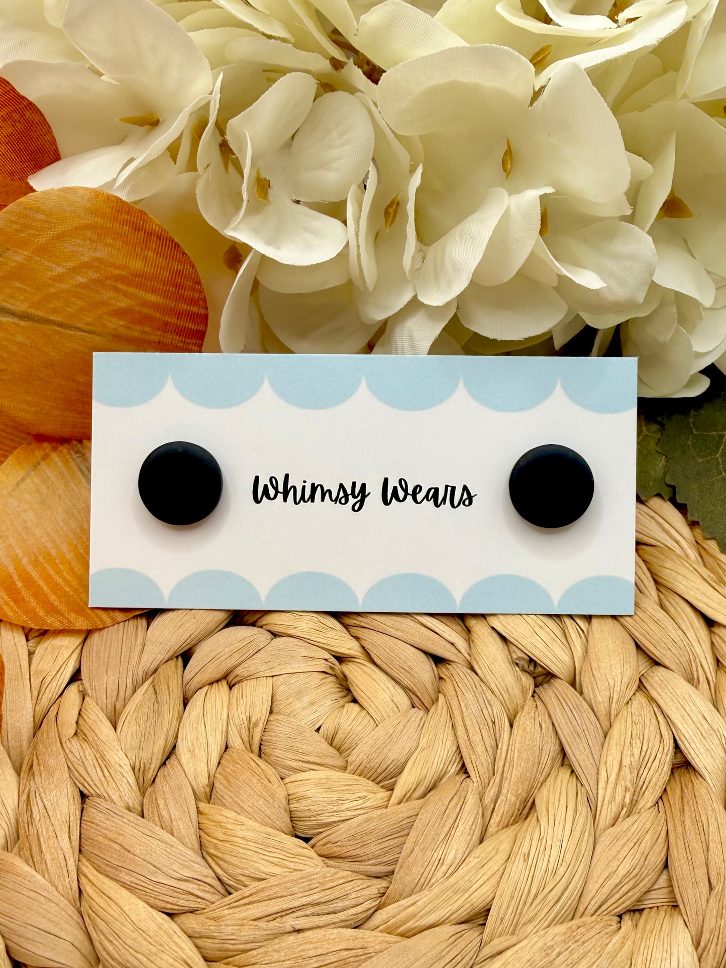 Neutral Circle Studs - colour varies