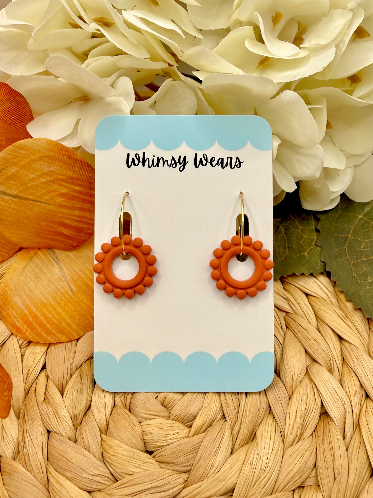 Neutral Circle Hoops - colour varies