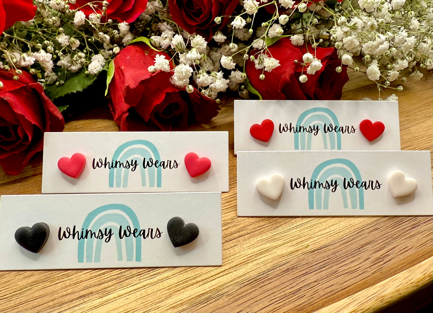 Valentines Heart Studs